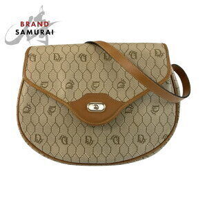 Christian Dior honeycomb Beige Tan brown leather Shoulder Bag